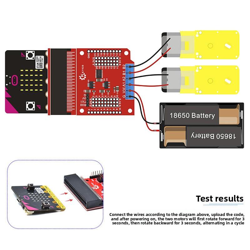 micro:bit Motor Drive Expansion Board - For BBC micro:bit Development Board, DIY Programming Experiment Accessories