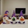 3PCS Halloween Dwarf Resin Gnomes Crafts Halloween Dwarf Statues Ornaments Party Decorations For Workplace Holiday Table Window