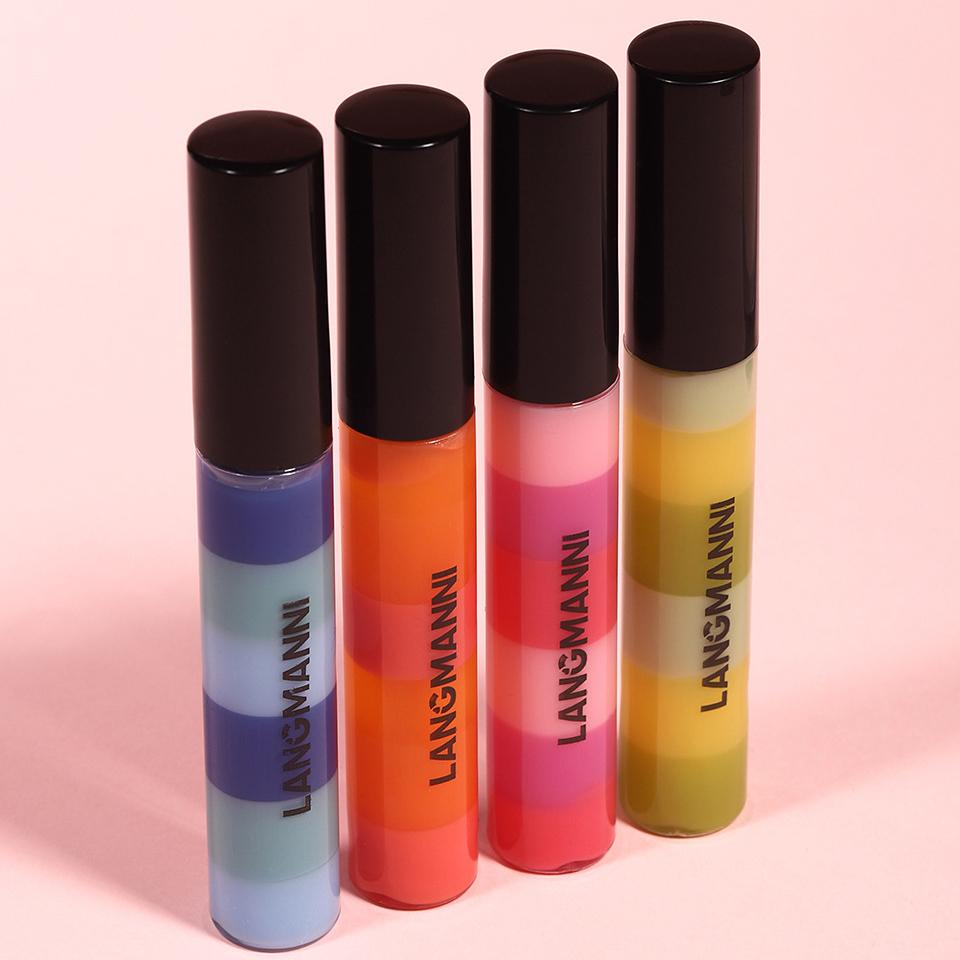 Pouzdro na vrstvený olej na rty v duhových barvách Účinně voděodolné Nelepivé Neulpívající na hrnku Dopaminové pouzdro na make-up