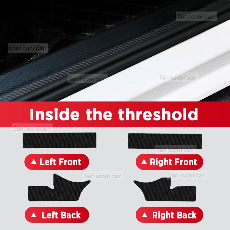 Auto Kohlefaser Türschweller Aufkleber Für GEELY COOLRAY 2022-2025 Einstiegsleiste Pedal Kratzschutz Innendekor Zubehör