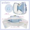 Wallet Mini Wallet LB Girls Elementary School Student Cat Ribbon Check [anilet+] Tri-Fold (Light Blue)