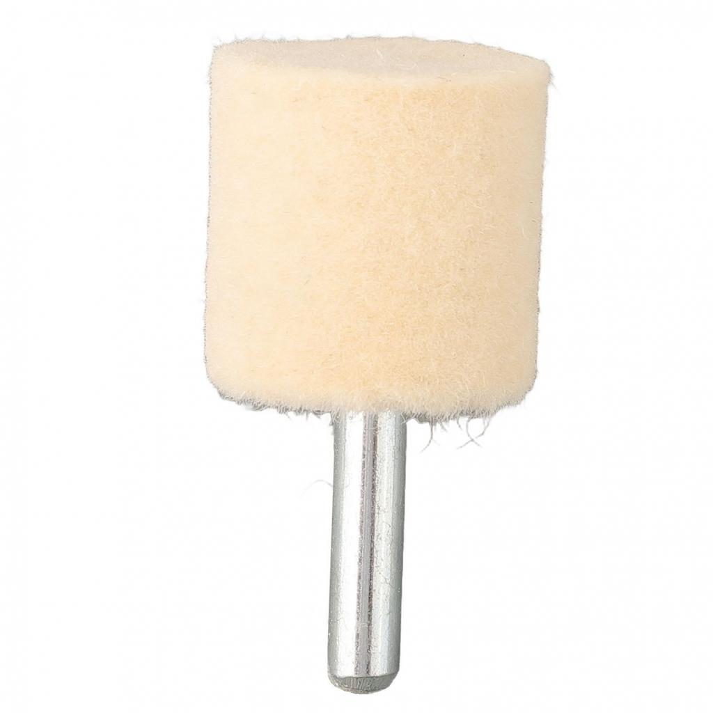 Easy to Use Wool Felt Mounted Polishing Wheel 6mm Shank Drill Attachment