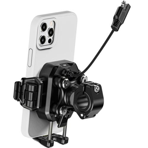

Kaedear Bike Smartphone Holder QI Wireless Charging USB Powered Mobile Holder Motorcycle Smartphone Holder Vibration Absorption Mount Air Mount Integr