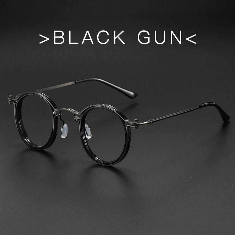 Round Reading Glasses Female Male Ultra-Light Metal Anti Blue Light Transparent Lens Optical Eyeglasses Oculos De Grau Masculino