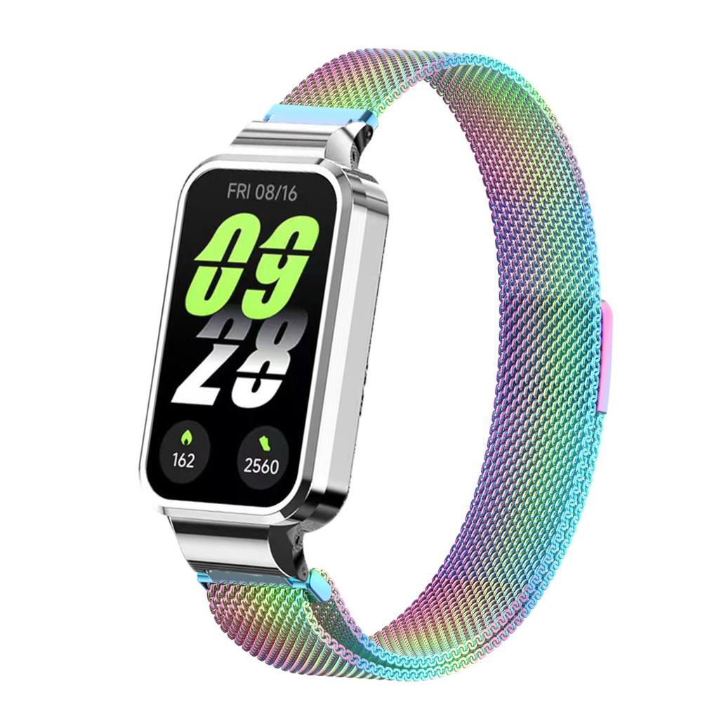 Xiaomi Smart Band 9 Active İçin Milan Kordon Metal Koruyucu Kılıf Tampon Manyetik Halka Bileklik Redmi band 3Watch İçin