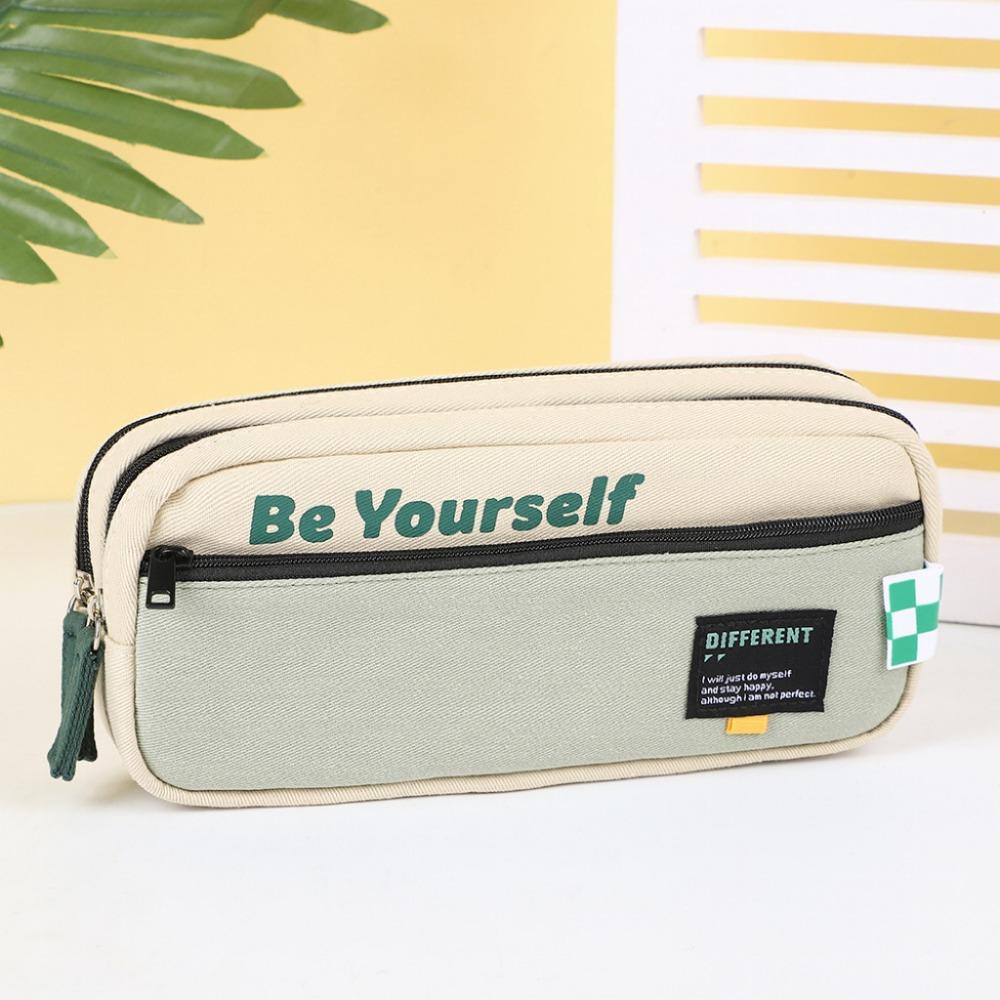 

Canvas Storage Pencil Bag Organizer Cartoon Pencil Cases School Supplies Style B