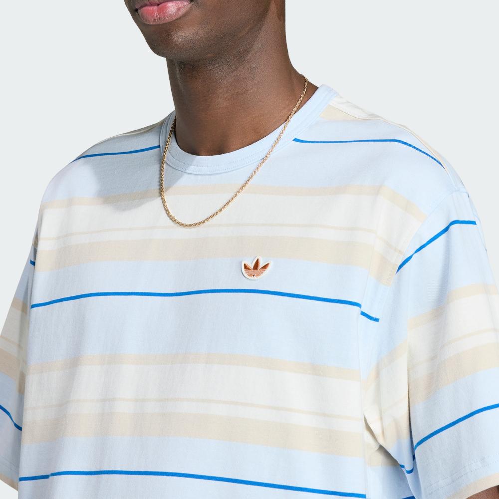 Adidas Originals Striped Elastic Pocket Loose T-Shirt Men Tops KX1268