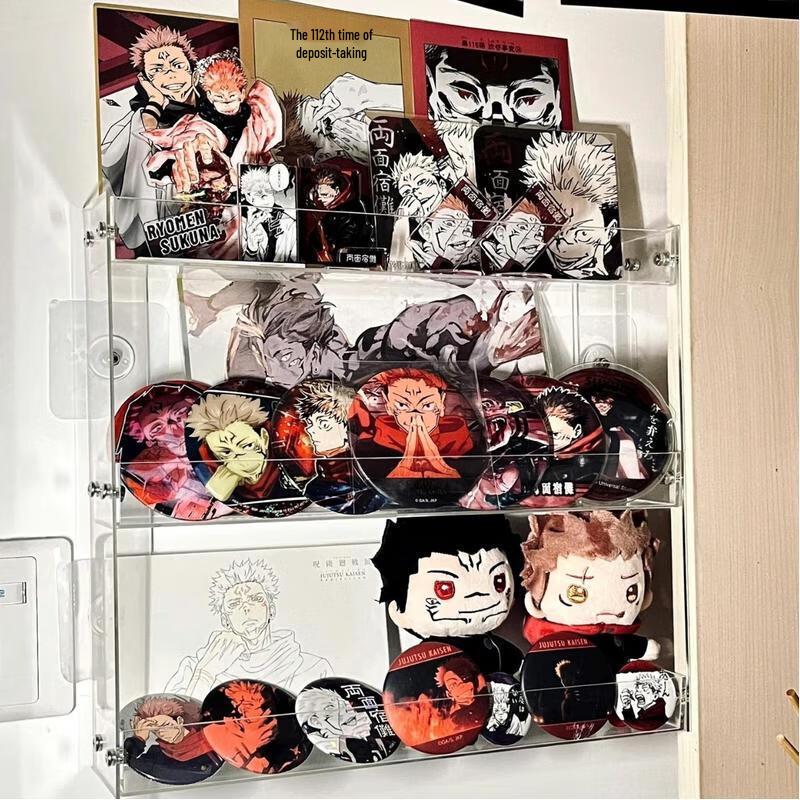 JINGRUIXIANG 3-Tier No-Drill Hanging Acrylic Shelf