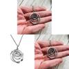 Vintage Geometric Alloy Pendant Necklace For Women With Hollow Circles And Bat Motif
