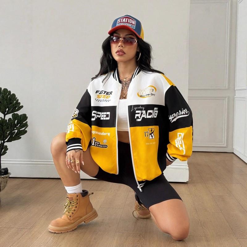 Womens Casual Long Sleeve Baseball Jacket Hoodie Streetwear Oversized Top 2026