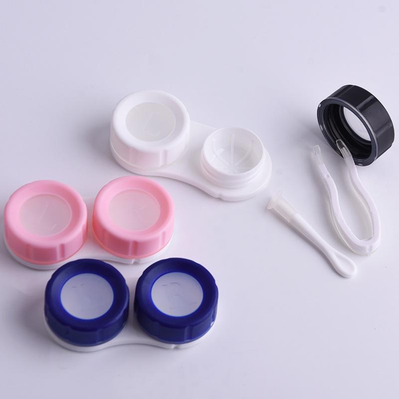 Y917 Glossy Two-Color Double-Compartment Contact Lens Case and Eye Care Box
