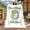 Club Leon Custom Name Flannel Blanket Personalized Soft Warm Plush Throw Blanket Customized Gift for Family Friends
