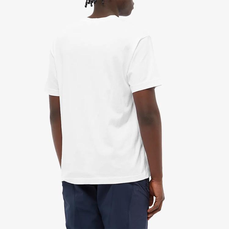 Stone Island Patch Logo T-Shirt White Unisex Tops 741524113-V0001