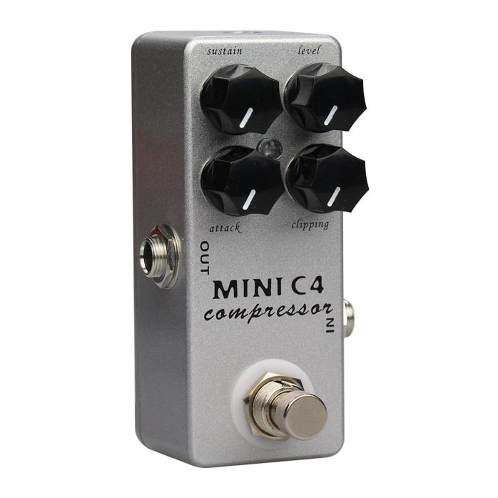 True Bypass C4 Compressor Bass Guitar Effect Pedal Overdrive 4 Modes Effector Guitar Effect Pedal Guitar Part Enduring