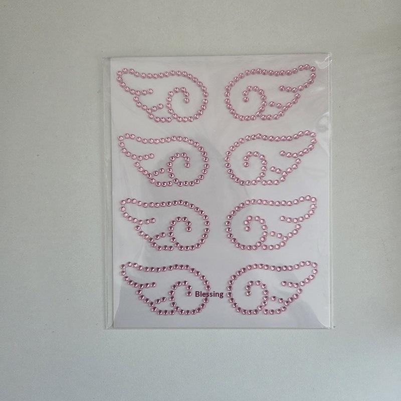 

1/5 Sheets Self Adhesive Jewelry Crafts Sparkly Rhinestone Decals 3D Acrylic Angel Wings Crystal Stickers Diy Decor Gifts A4