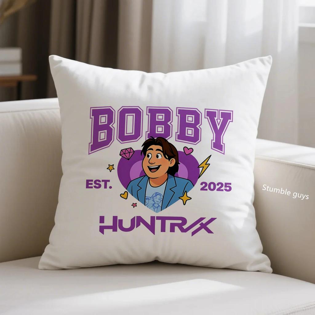 Anime Sofa Cushion Cover Kpop Demon Hunters Pillowcase Home Use
