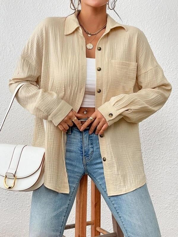 Women's Blouses Fall Off The Shoulder Long Sleeve Shirt