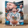 Curry Action Poster Customize Text Blanket Cozy Personalized Blanket Soft & Cozy Suitable for Picnics Nap Chair Sofa for All Occasions