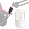 NemRily for Quadcast QuadCastS DuoCast Mount Adapter Microphone Arm Adapter Microphone Stand Adapter (White, 5/8 Standard)