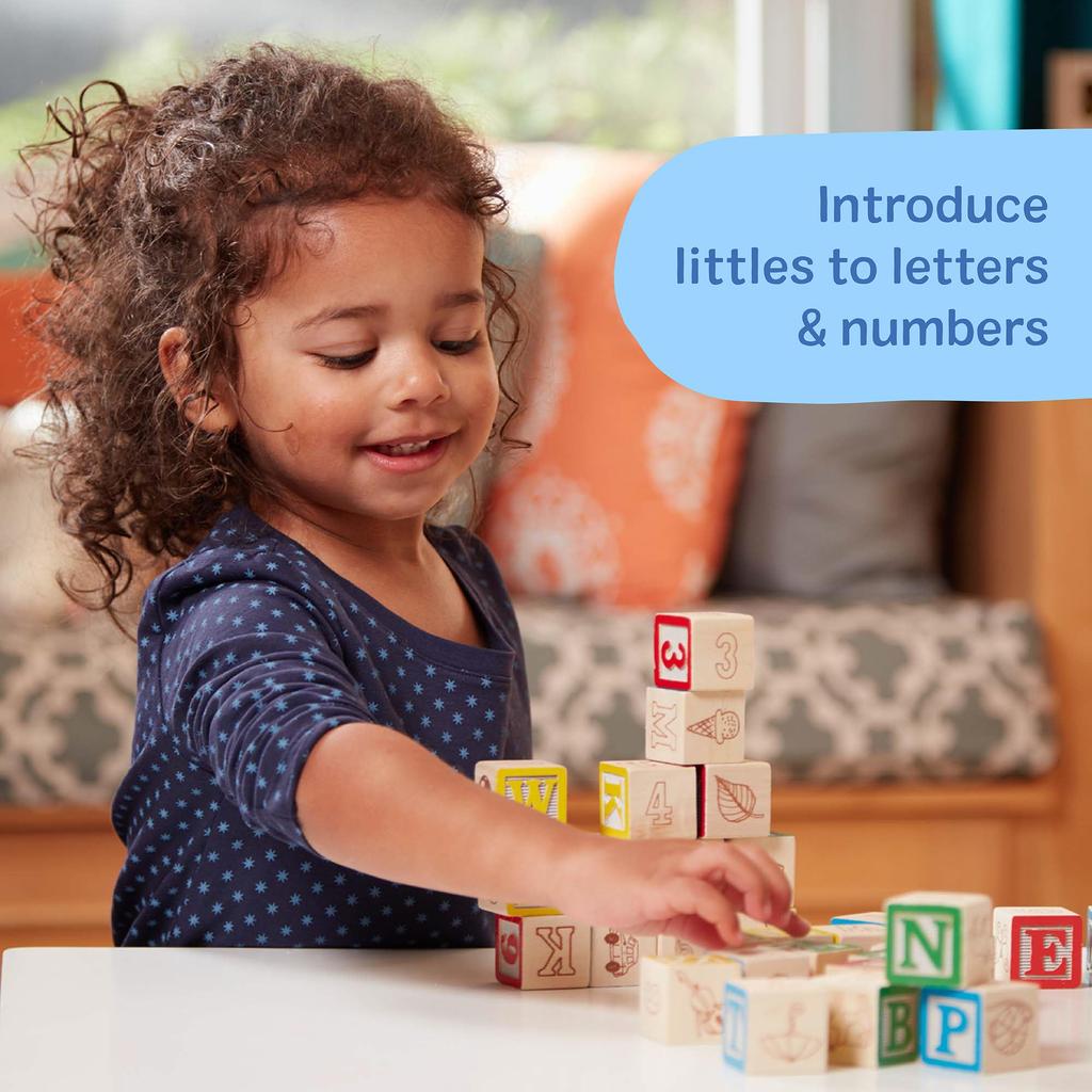Melissa & Doug ABC 123 Wooden Blocks 1900