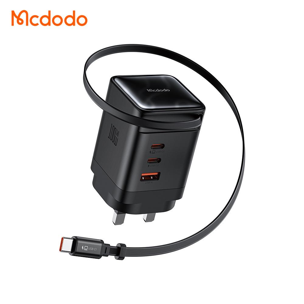 Mai Duo Duo MDD FreeGo 100W GaN USB-C Retractable Cable Fast Charger 3C1A