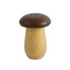 Wood Grain Mushroom Toothpick Box with Dust-proof Lid Vintage Toothpick Holder Dispenser Organizer Container for Home Office Restaurant
