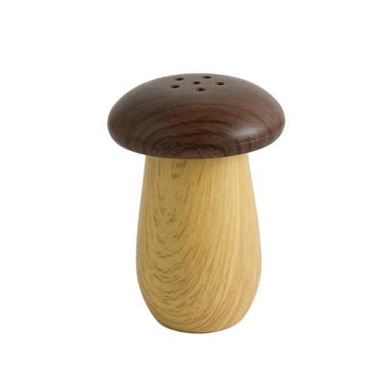 Wood Grain Mushroom Box Toothpick Lid Vintage with Dust-proof Toothpick Holder Dispenser