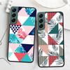 Electroplate Geometric Marble Phone Case For Samsung A15 A25 A35 A55 Galaxy A70S A50S A30S A30 A40 A71 A51 A41 A31 A21 A11 A01 A