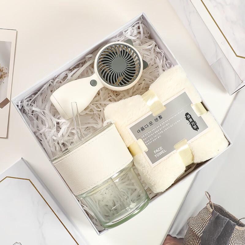 Holiday Gift Set with Insulated Bamboo Cup, Fan & Towel B27 Bamboo Cup + Fan + Towel