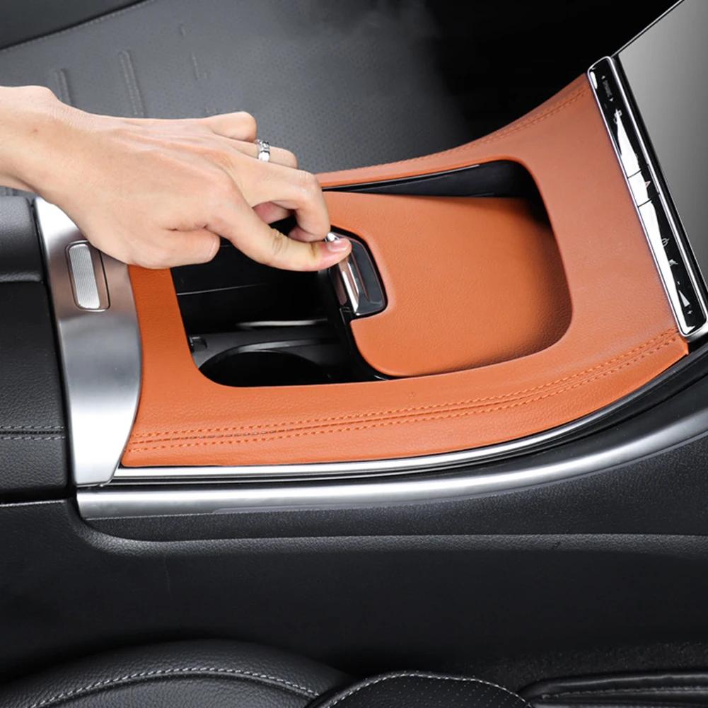 2Pcs/set Car Center Console ABS Panel Cover Trim Panel Frame Interior Modification For Mercedes Benz C W206C260LC200LC300L