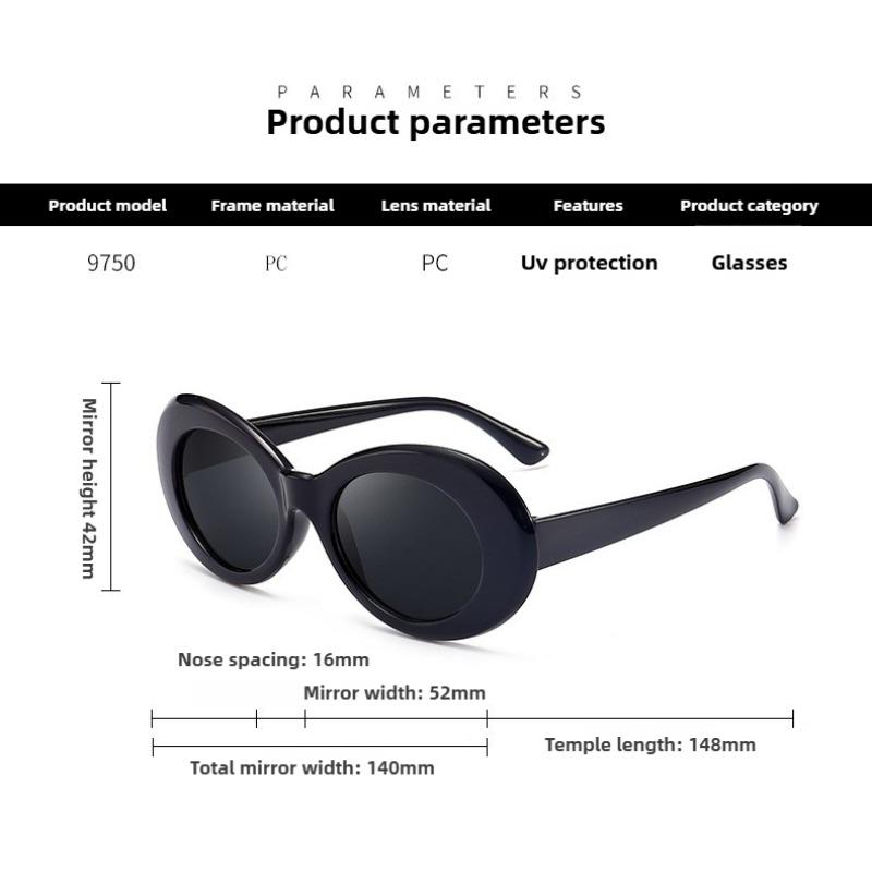 2pcs Oval Round Pop Sun glasses Design shades sunglasses women/men eyewear