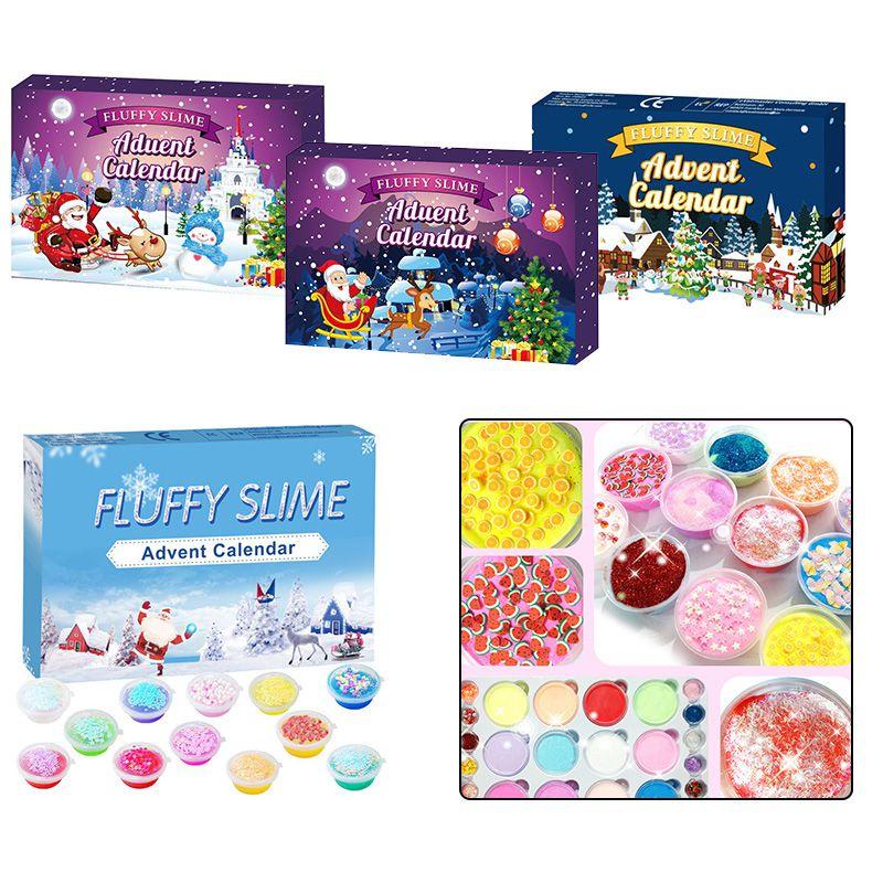 Fluffy Slime Adventskalender 24 Tage Countdown bis Weihnachten Kindergeschenk**