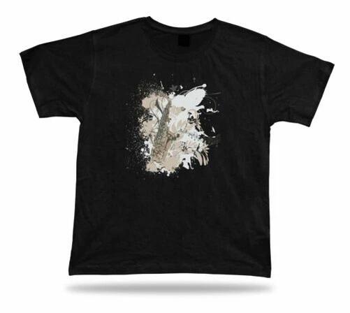 Saxophone Musical Instrument Stylish Vector Modern T-Shirt Design Textile S