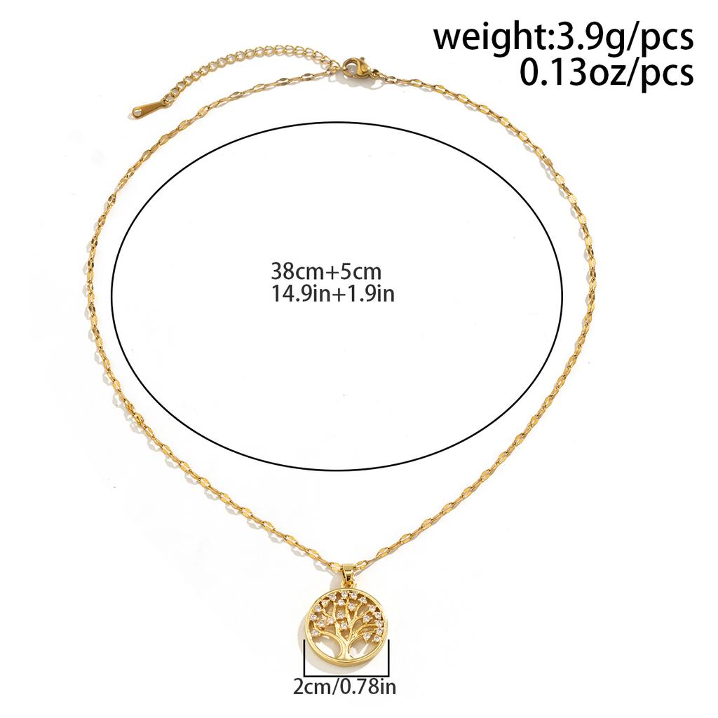 Temperamentvolle Luxus Baum des Lebens Anhänger Halskette Frauen Vintage-Schmuck