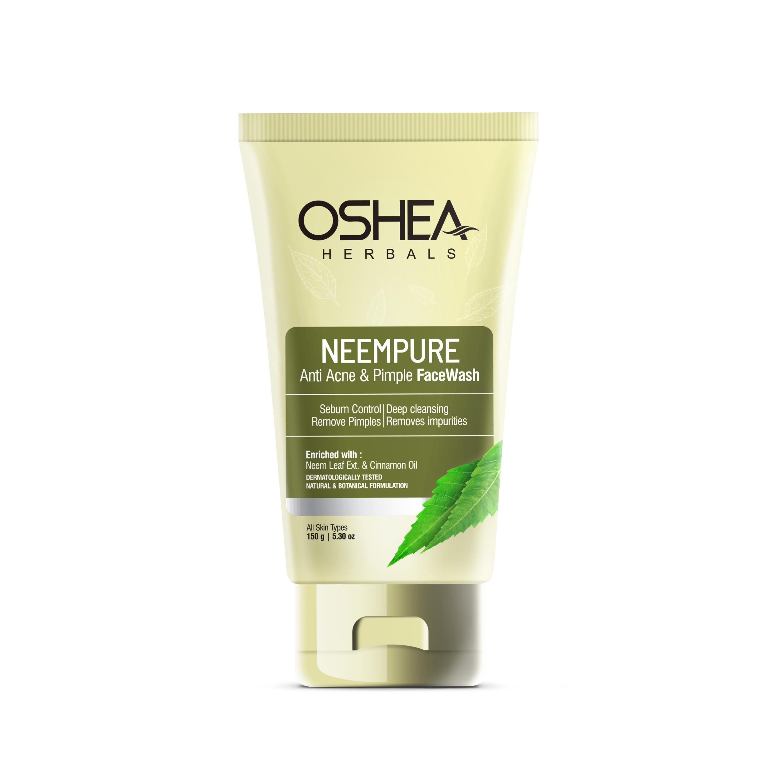 Oshea Herbals Neempure Anti Acne & Pimple Facewash for Women & Men | Controls Sebum with Deep Cleansing | Reduces Pimples & Blemish Free Clear Skin