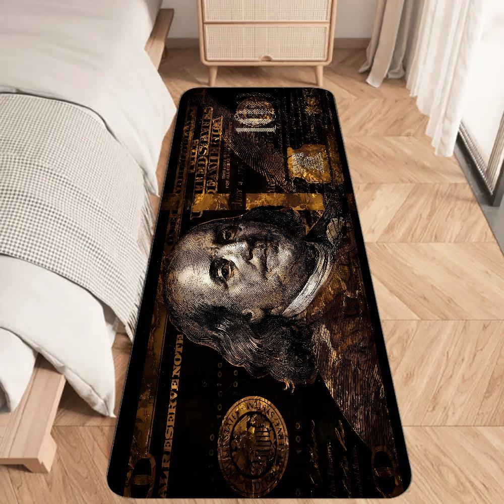 Dollar Money Floor Mat Graphic Printed Flannel Doormats for Bathroom Kitchen Entrance Carpet Home Decor