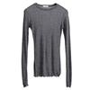 Women's Spring/Summer Fitted Versatile Slimming Round-Neck Long-Sleeve Casual T-Shirt