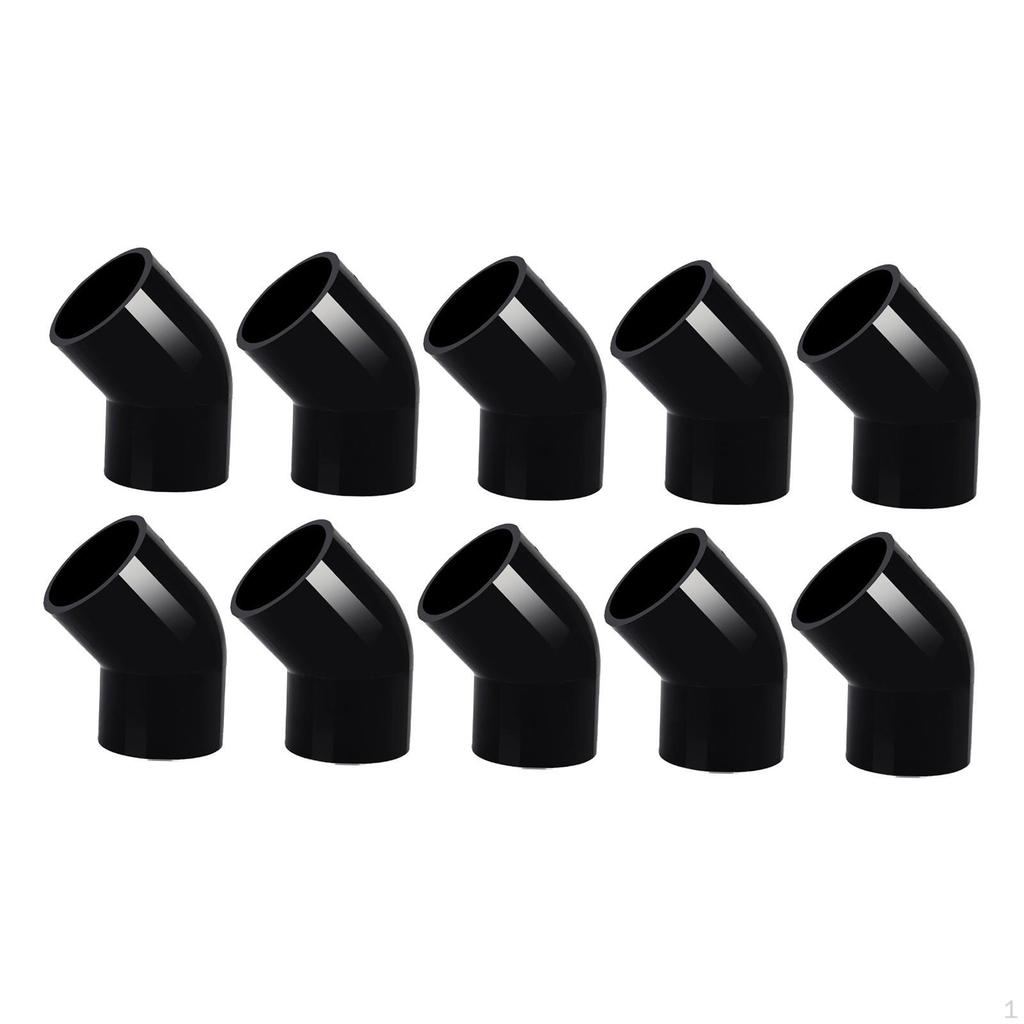10 Pack PVC Pipe Connectors 45° Elbow Joint Fittings for DIY Greenhouse Construction