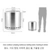 304 Stainless Steel Firewood Stove Outdoor Windproof and Warm Camping Stove Portable Picnic Barbecue Stove Camping Accessories
