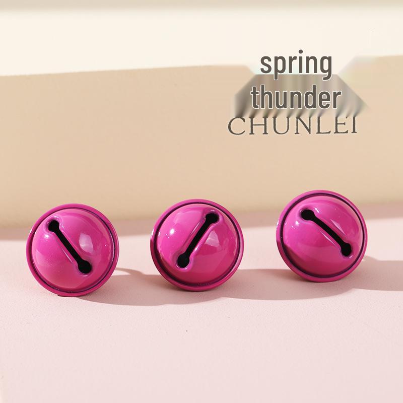 22mm Tiger Mouth Candy-Colored Christmas Hanging Bell Ornament Jewelry & Choker Accessory