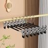 Stainless Steel Non-Slip Clothes Hanger with Plastic-Dipped Pants and Skirt Clips - Traceless Storage Solution