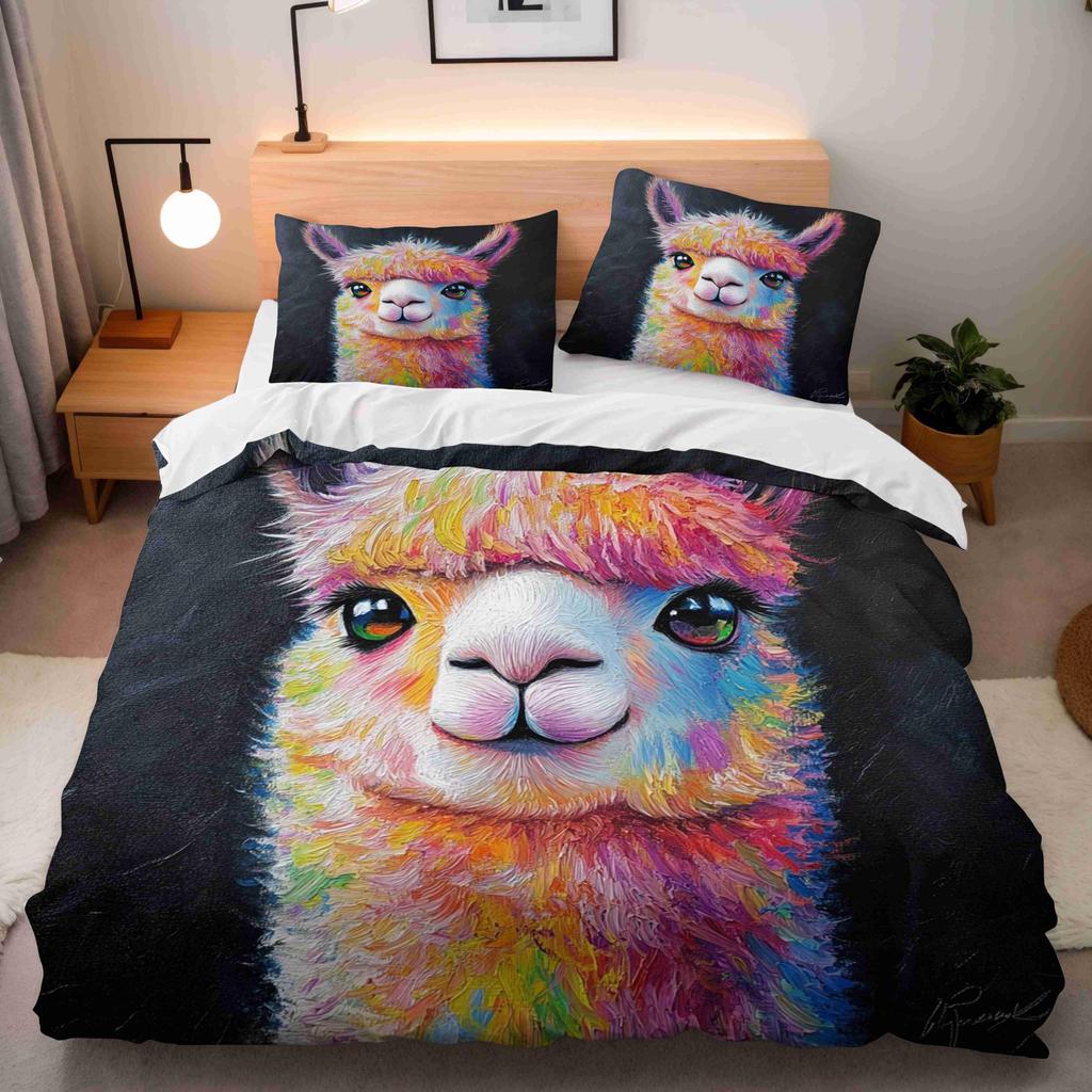 Comforter Cute Alpaca Queen Size Lightweight Down S Bedroom Decor Cartoon Animals No Comforter