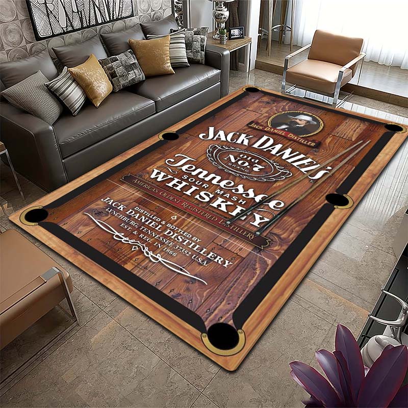2026 new multi size J-Jack D-Daniels printed carpet yoga mat home decoration living room bedroom anti slip area carpet gift