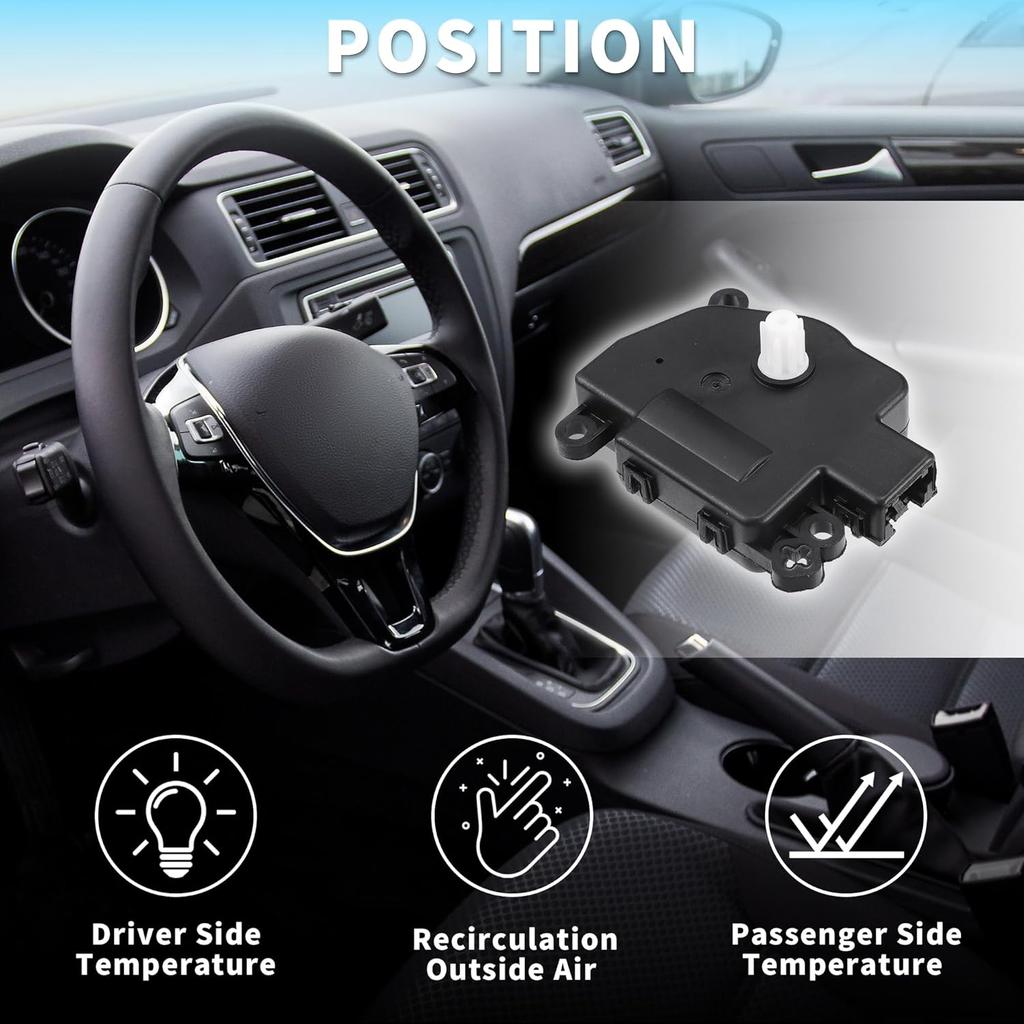 HVAC Heater Blend Air Door Control Actuator Replacement for Ford C-Max Durable No.8L8Z19E616C | Air Door Actuator 2 Pcs for Lincoln Mark