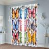2pcs, Light Filtering Curtains Butterfly Print Polyester Woven (without rod) Stuff Clearance Ldeal for Bedroom, Living Room,