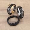 Classic Punk Metal Magnetic Clasp Multilayer Leather Bracelet for Men High Quality Handsome Party Jewelry Male Birthday Gift