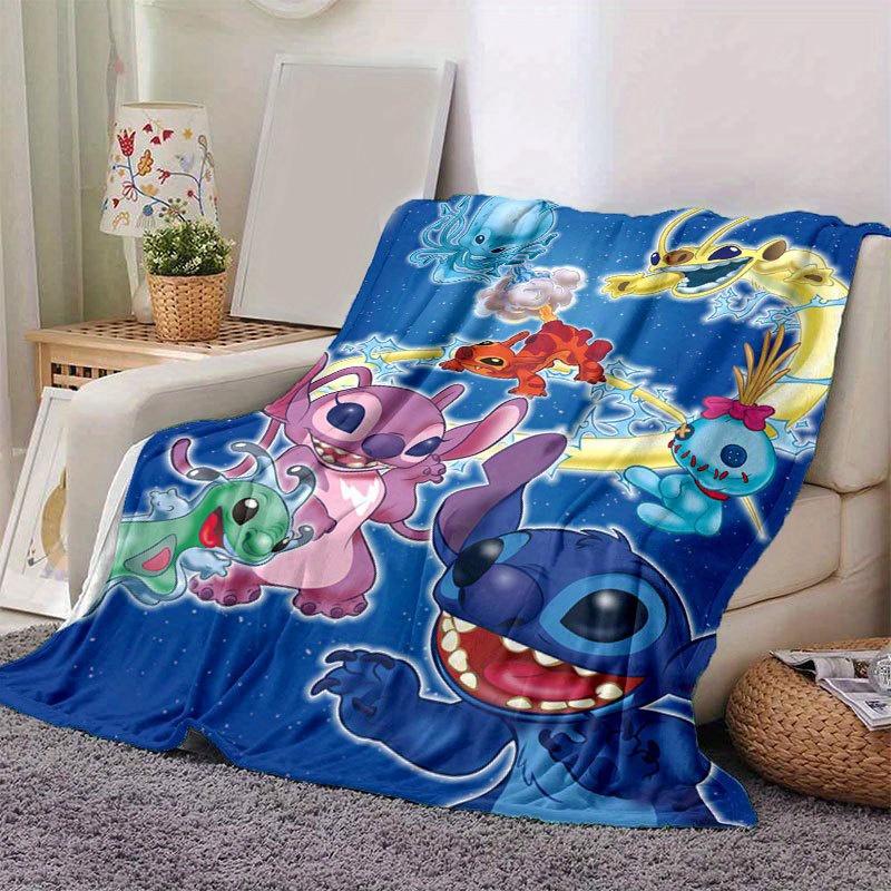 

Lilo & Stitch Design Throw Blanket Soft Polyester Fabric for Office Chair or Sofa Ideal for Birthday, Halloween, Christmas Gifts 100x150cm