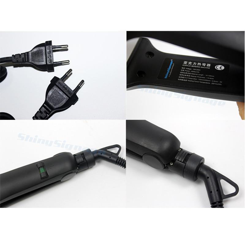 Akrylová ohýbačka písmen Přenosný akrylový ohýbací stroj za horka Nástroj pro výrobu reklam 1 pár+Háčkový nůž+12cm ohýbačka trubek