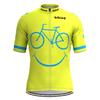 Leende ansiktströja Sommar Herr Korta ärmar Quick Dry Road Cykel Cykelkläder MTB Racing Triathlon Uniform Sportwear Cykelskjortor