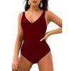 2026 Cross Frill Swimsuit Women One Piece Sexy Solid Vintage Swimwear Female Beachwear Bathers Bathing Swimming Swim Suit